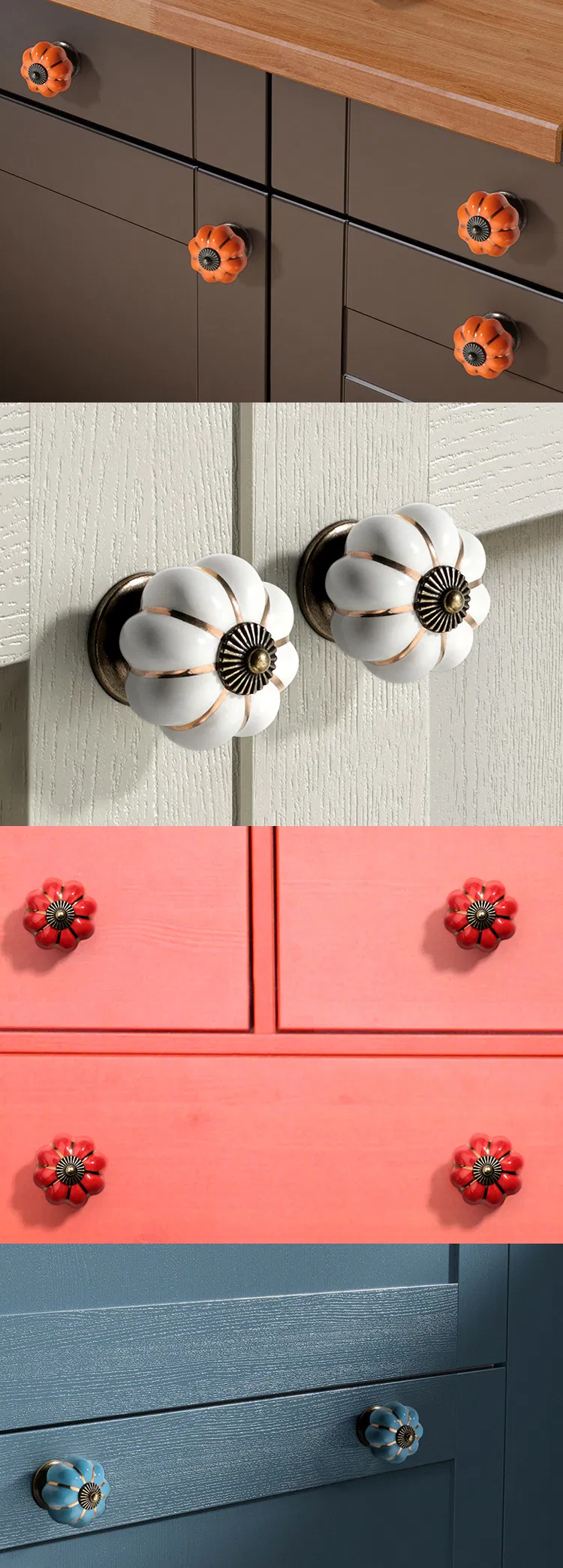 Drawer Wardrobe Cupboard Round Cabinet Ceramic Cabinet Knob