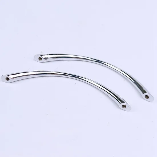 Glossy C Shape Whalebone Drawer Pull Handles Curved Zinc Alloy Cabinet Handle