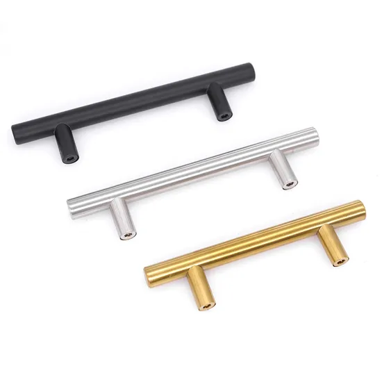 Stainless Steel T Bar Bedroom Cupboard Wardrobe Kitchen Pull Drawer Handles Furniture