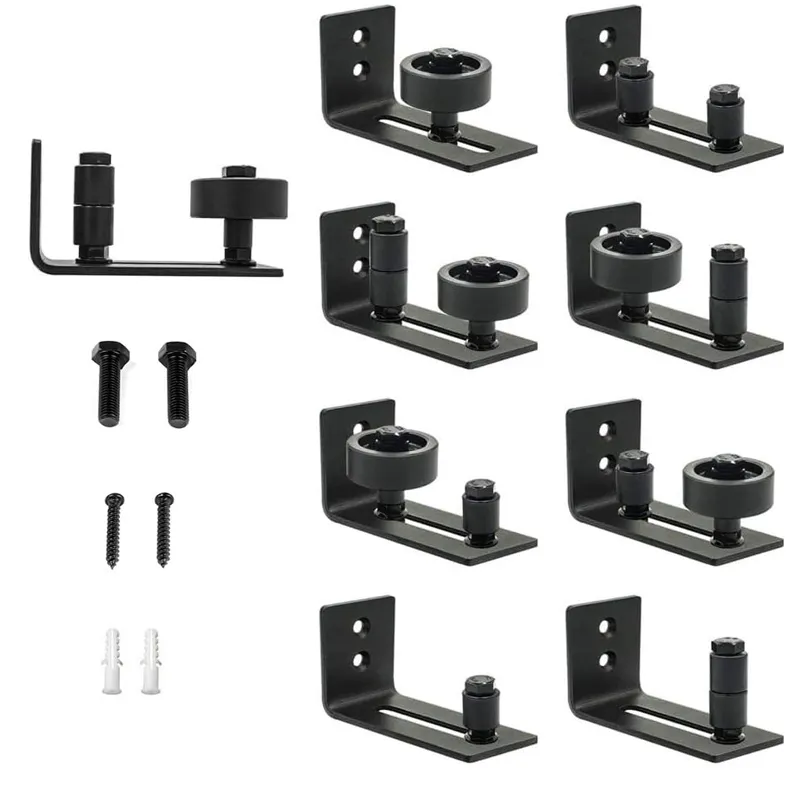 5 FT Sliding Barn Door Hardware Kit Set and Floor Guide