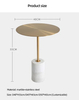 Coffee Table Balcony Living Room Small Round Table Marble