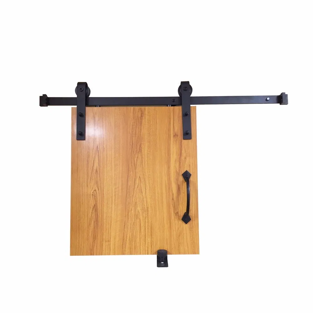 Cabinet Rolling Industrial Quiet Bypass Iron Sliding Barn Door Hardware Kit