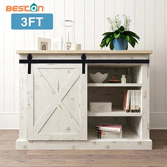 3 FT Mini Cabinet Barn Door Kit Sliding Door Hardware Track Set