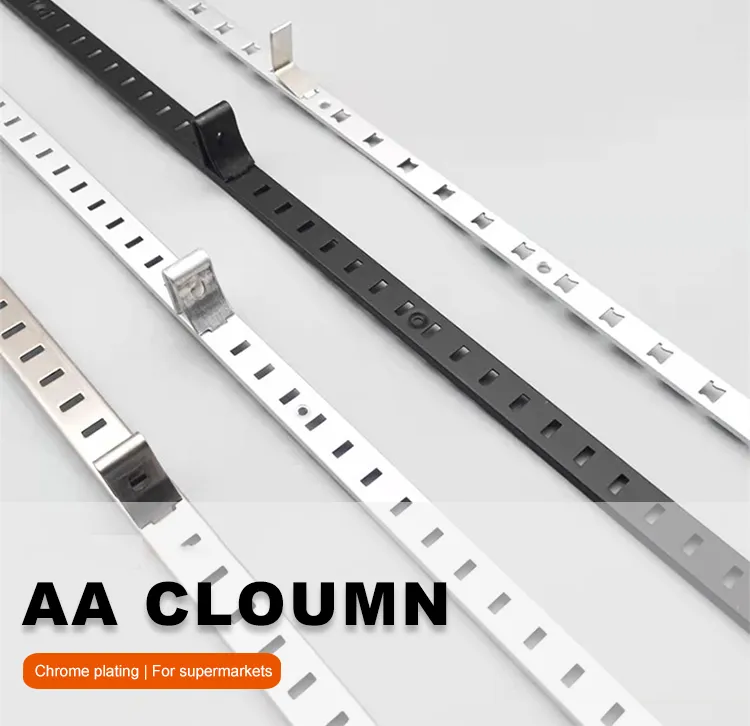 Chrome Plating Upright Channel Hanging Brackets Single Transverse Hole AA Column