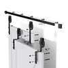 10FT Heavy Duty Single Track Bypass Big Spoke Wheel Sliding Barn Door Hardware