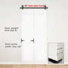 Wall Mount Bracket Double Wooden Doors Bi-Folding Sliding Barn Door Hardware Kit