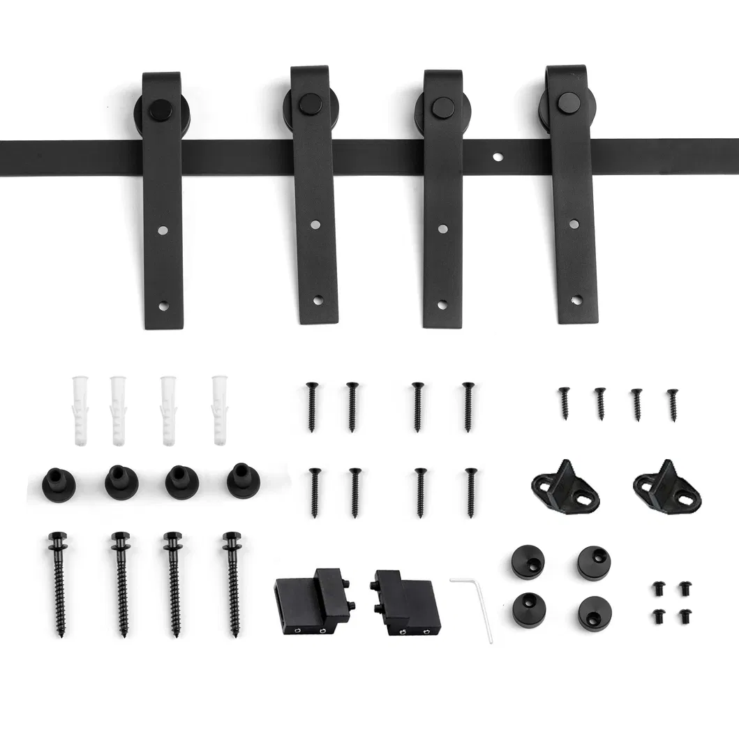 Mini Barn Sliding Double Door Hardware Kit for Cabinet Box Cupboard