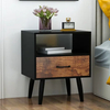 Nordic Design Modern Solid Wood Luxury Bedside Table Nightstand Side Table