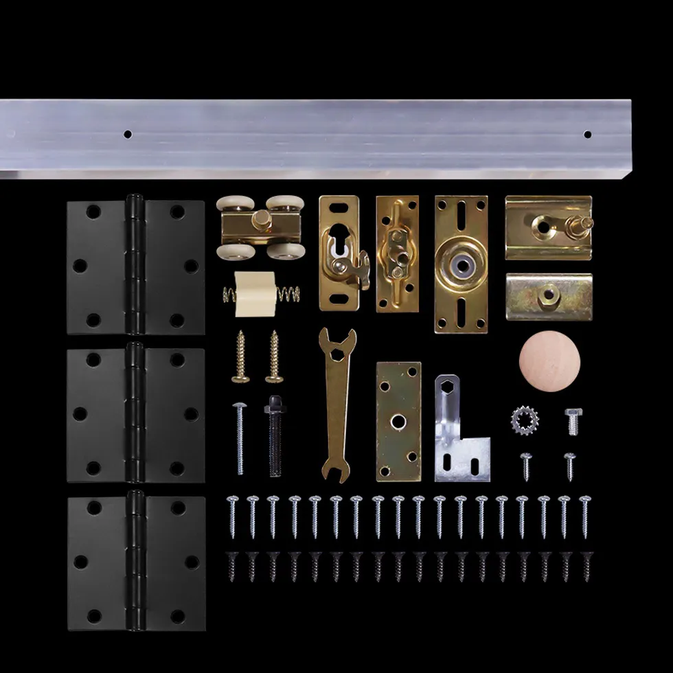 4 Wheel Rollers Single Bi Folding Door Hardware Roller Door Hardware Kit