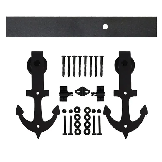 6.6FT Barn Door Track Wooden Sliding Door Hardware Kit