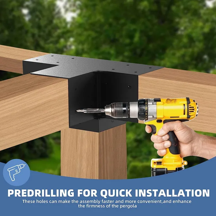 Woodwork Pergola Kit Metal Steel Wood Beams Connector Pergola Bracket