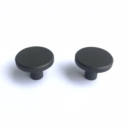 Aluminum Matt Black Kitchen Drawer Single Hole Handle Cabinet Round Knob