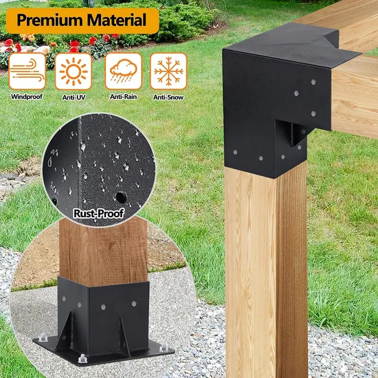 Pergola Kit Elevated Wood Stand Woodwork for 4 