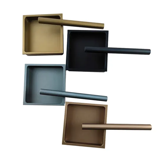 Aluminium Recessed Cabinet Square Handles Concealed Sliding Barn Door Wardrobe Pull Handle