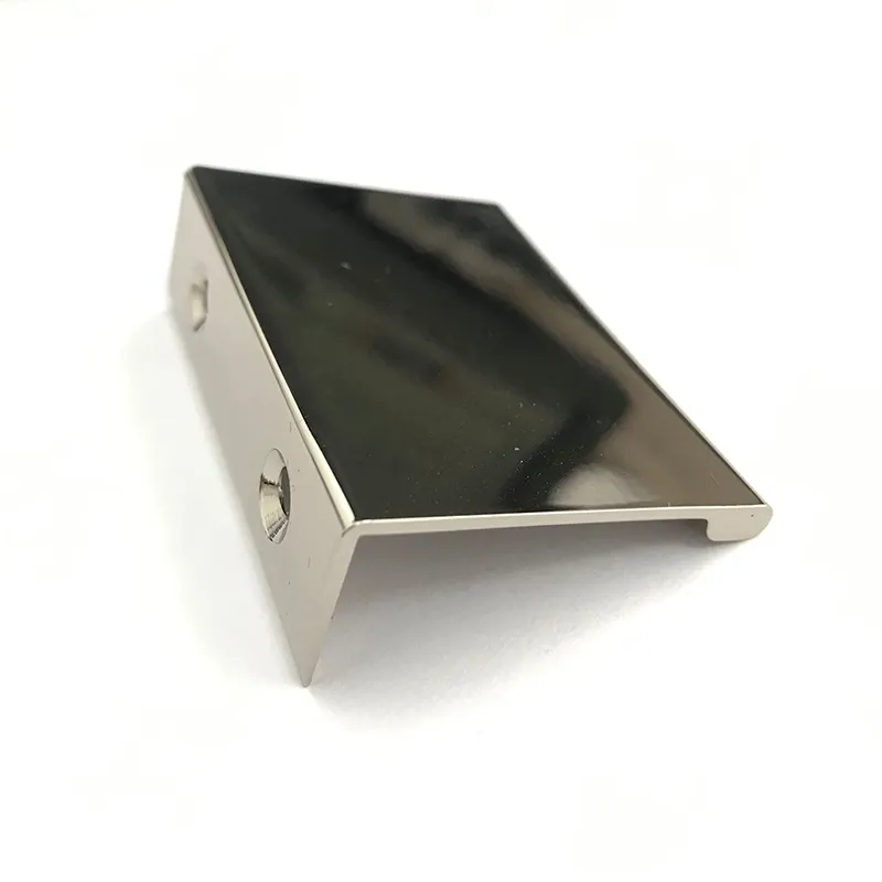 Bedroom Furniture Hardware Aluminum Alloy Chrome Kitchen Cabinet Drawer Edge Pull Handle