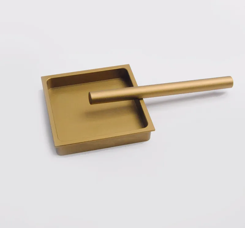 Aluminium Recessed Cabinet Square Handles Concealed Sliding Barn Door Wardrobe Pull Handle