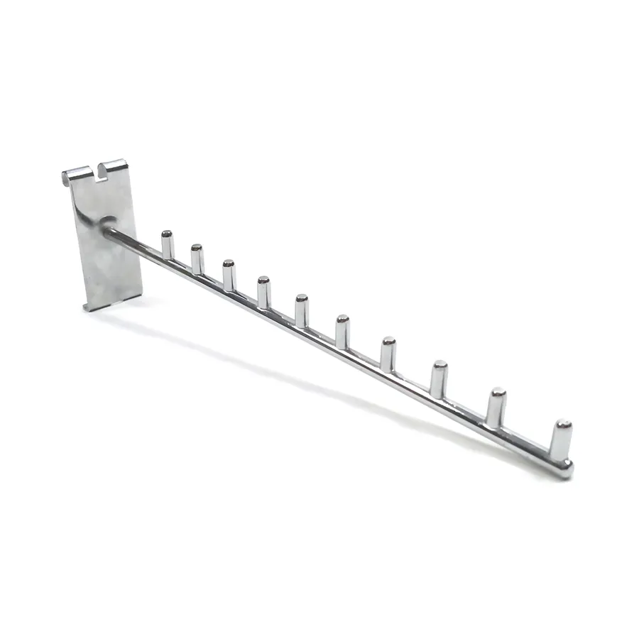 Grid Panel Metal Garment Chrome Display Hook Slatgrid Peg Hooks