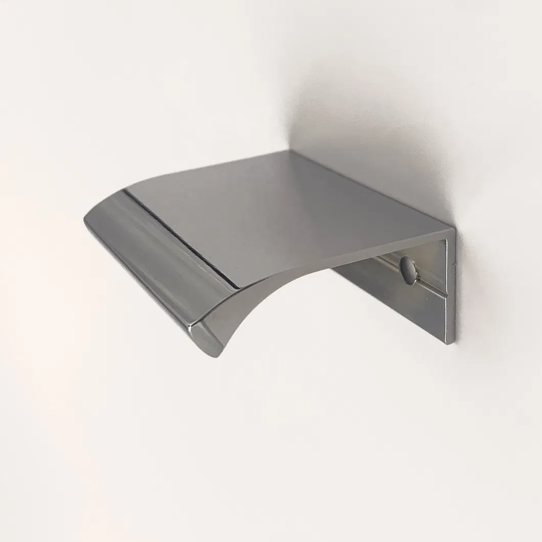 Back Mount Brushed Black Bedroom Dresser Finger Edge Pull Handles