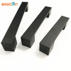 Black Matt Furniture Hardware Cabinet Square Pull 128mm & 160mm Drawer Handle