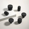Round Single Hole Knurl Handle Cabinet Drawer Aluminum Furniture Small Knurl Knobs