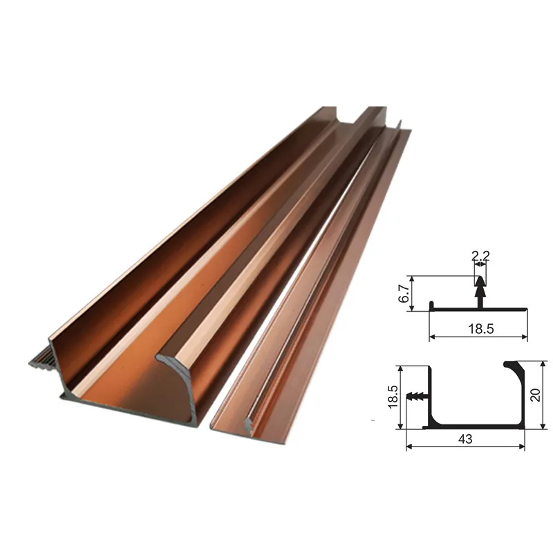 Aluminum G Profile Handle Invisible Kitchen Cupboard Cabinet Door Edge Pull Handles