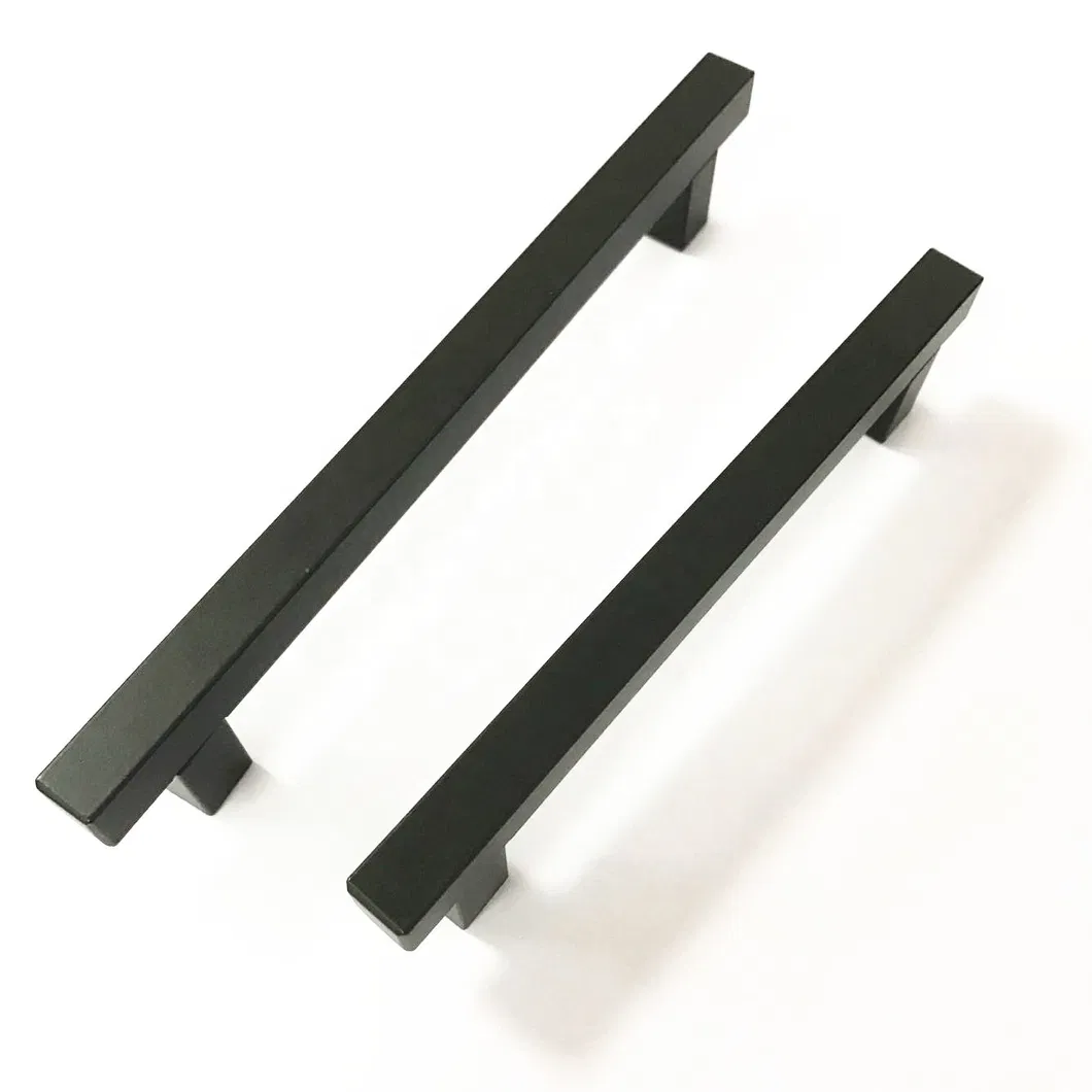 Cabinet Hardware Drawer Handles Black Matt Square T Style Solid Furniture Handle