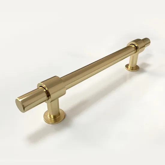 Furniture Handles Aluminum Alloy Brass Gold T Bar Knurling Cabinet Cupboard Handle