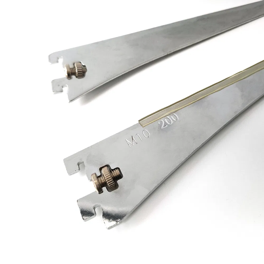 Shop Decoration Shelf Slotted Steel Brackets for Glass Support