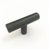 2 Inch 12X50mm T Bar Single Hole Black Ss Cabinet Pull Knob