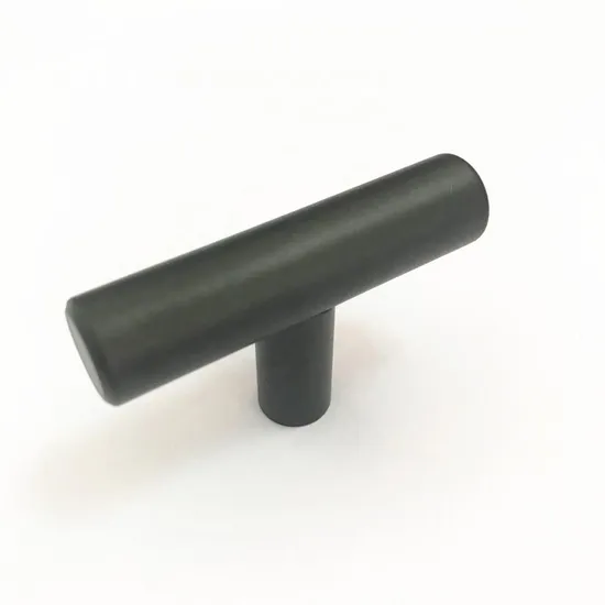 2 Inch 12X50mm T Bar Single Hole Black Ss Cabinet Pull Knob