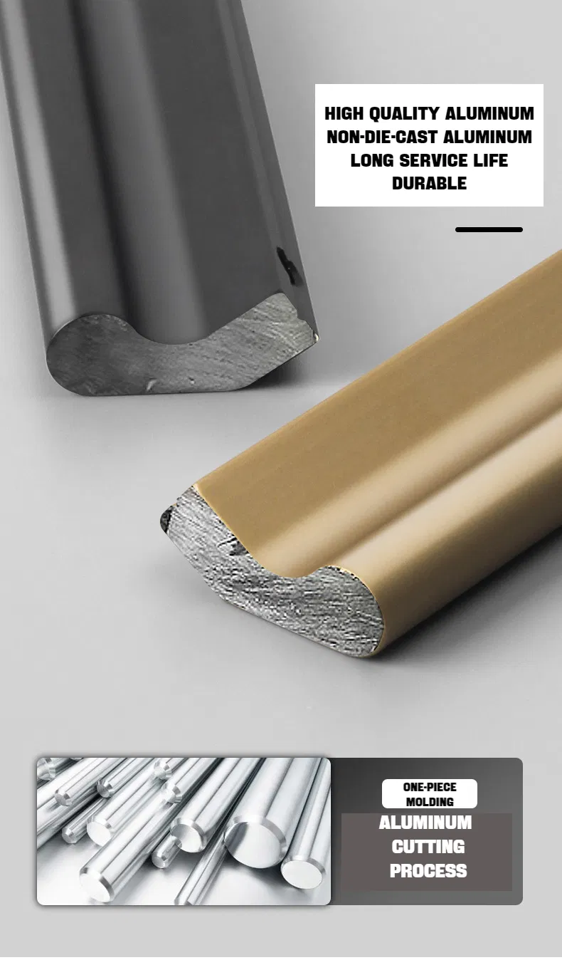 Aluminum Furniture Accessories Wardrobe Drawer Handles Matt Black Kitchen Cabinet Pull Handle