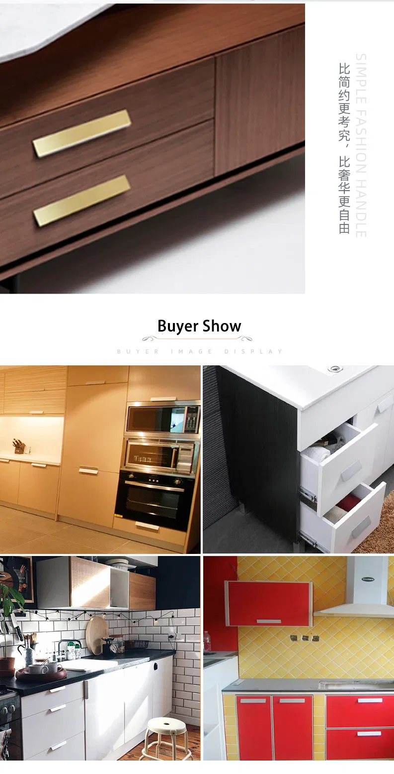 Aluminium Alloy Pulls Furniture Hardware Kitchen Cupboard Wardrobe Drawer Door Handles