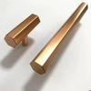 Kitchen Door Drawer Rose Gold Shiny Hexagon T Bar Cabinet Drawer Handle