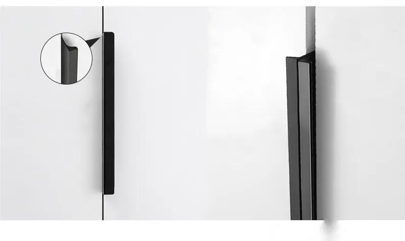 Minimal No-Punch Cupboard Narrow Edge Closet Door Handle