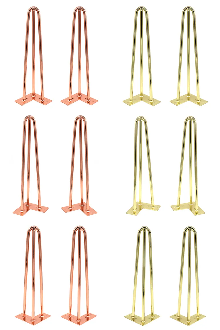New Design Furniture Wholesale Coffee Table Height Metal Hairpin Legs