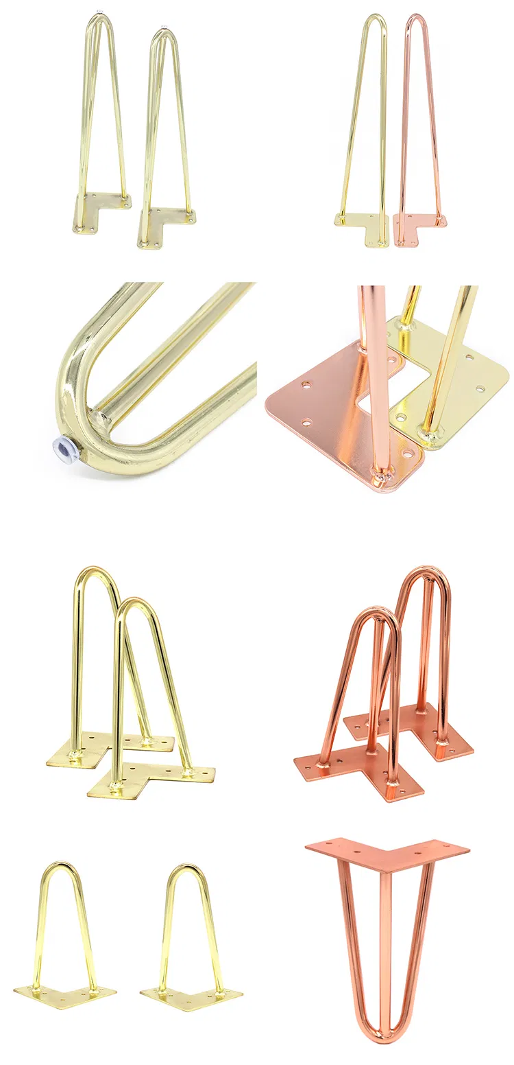 New Design Furniture Wholesale Coffee Table Height Metal Hairpin Legs