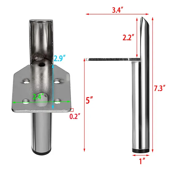 Furniture Hardware Chrome Chair Leg Cabinet Leg