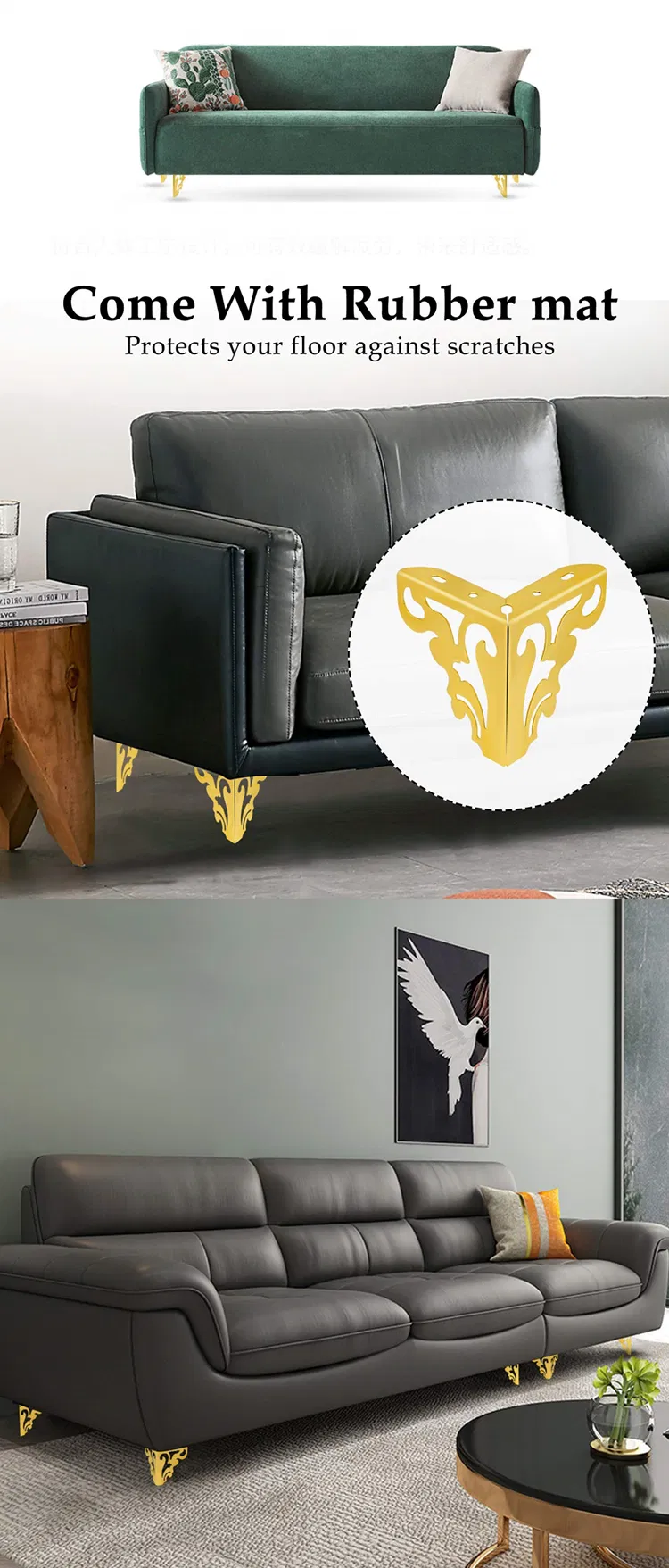 Modern Cabinet Legs Bedside Furniture Feet Gold Sofa Legs
