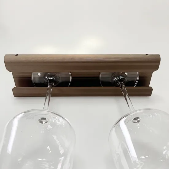 Wall Mounted Wine Glass Rack Aluminum Under Cabinet Wine Glasses Holder