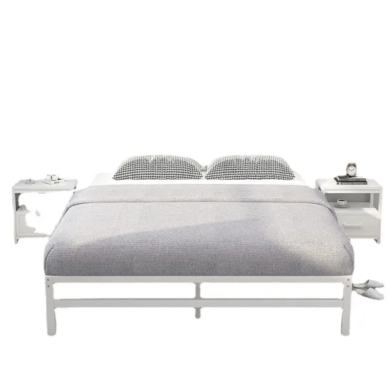 Steel Slat Foundation Hotel Home Metal Platform Base Assembly Queen Size Bed
