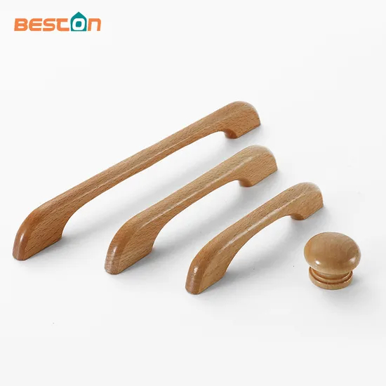 Wooden Drawer Accessories Chinese Style Wood Kitchen Cabinet Closet Door Pull Handles