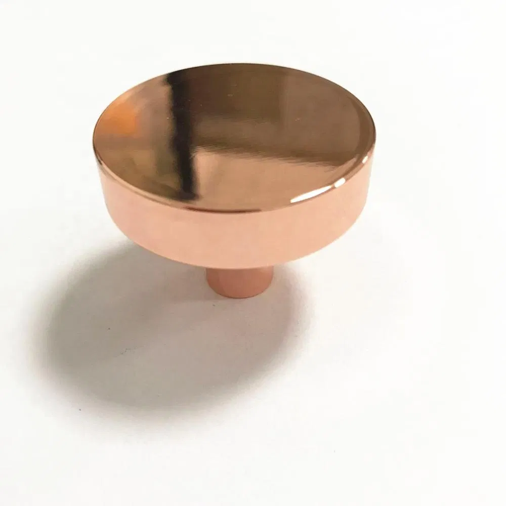 Round 40mm Diameter Kitchen Bathroom Cabinet Brass Gold Drawer Pull Handle Knob