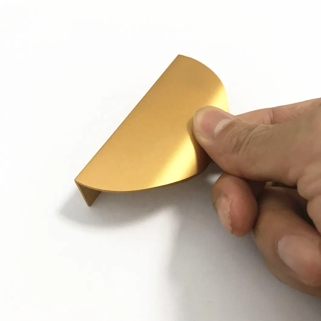 Furniture Kitchen Pull Brushed Gold Color Drawer Cabinet Profile Handle Pull