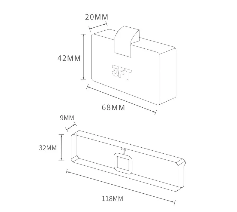 Smart Biometric Leather Hidden File Cabinet Lock Electronic USB Rechargeable Drawer Locks