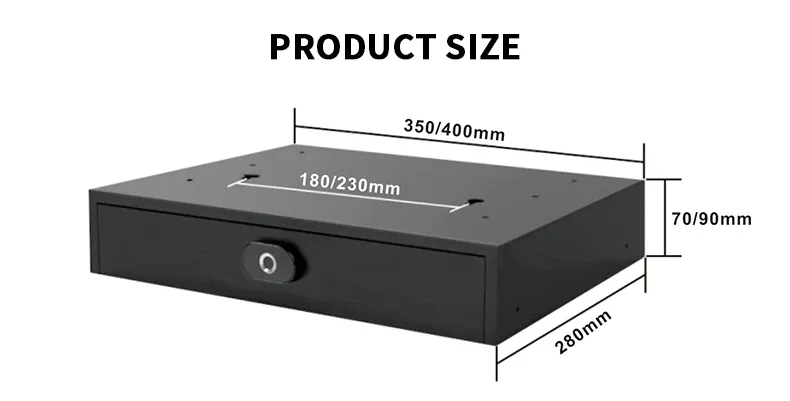 Fingerprint Lock Jewelry Drawer Safe Slide out Hidden Hotel Finance Drawer Safes