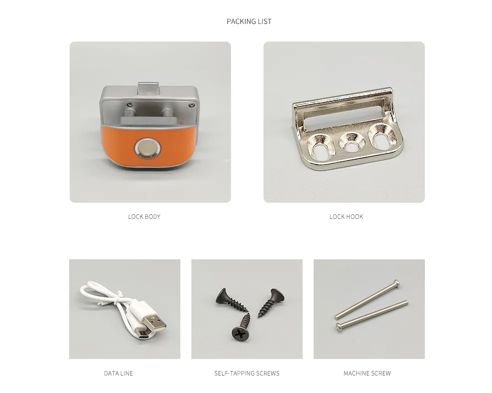 Smart Fingerprint Cabinet Drawer Lock Child Safety Electric Furniture Cupboard Lock