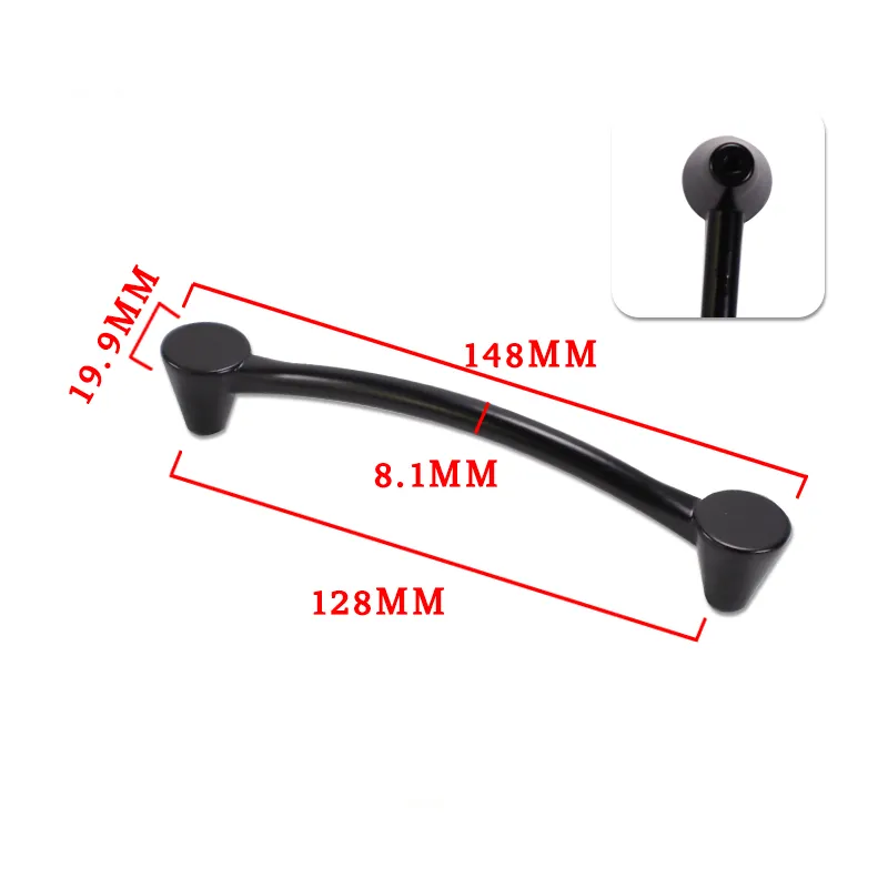 Zinc Alloy Kitchen Black Cabinet Handle Furniture Drawer Handles and Knobs
