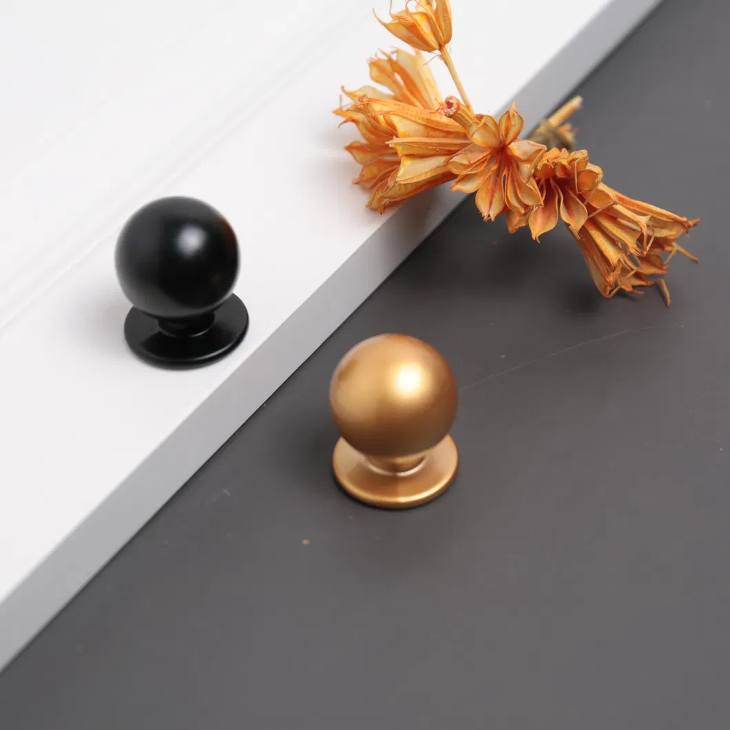 Zinc Alloy Handles Kitchen Furniture Cabinet Round Single Hole Handles Knob