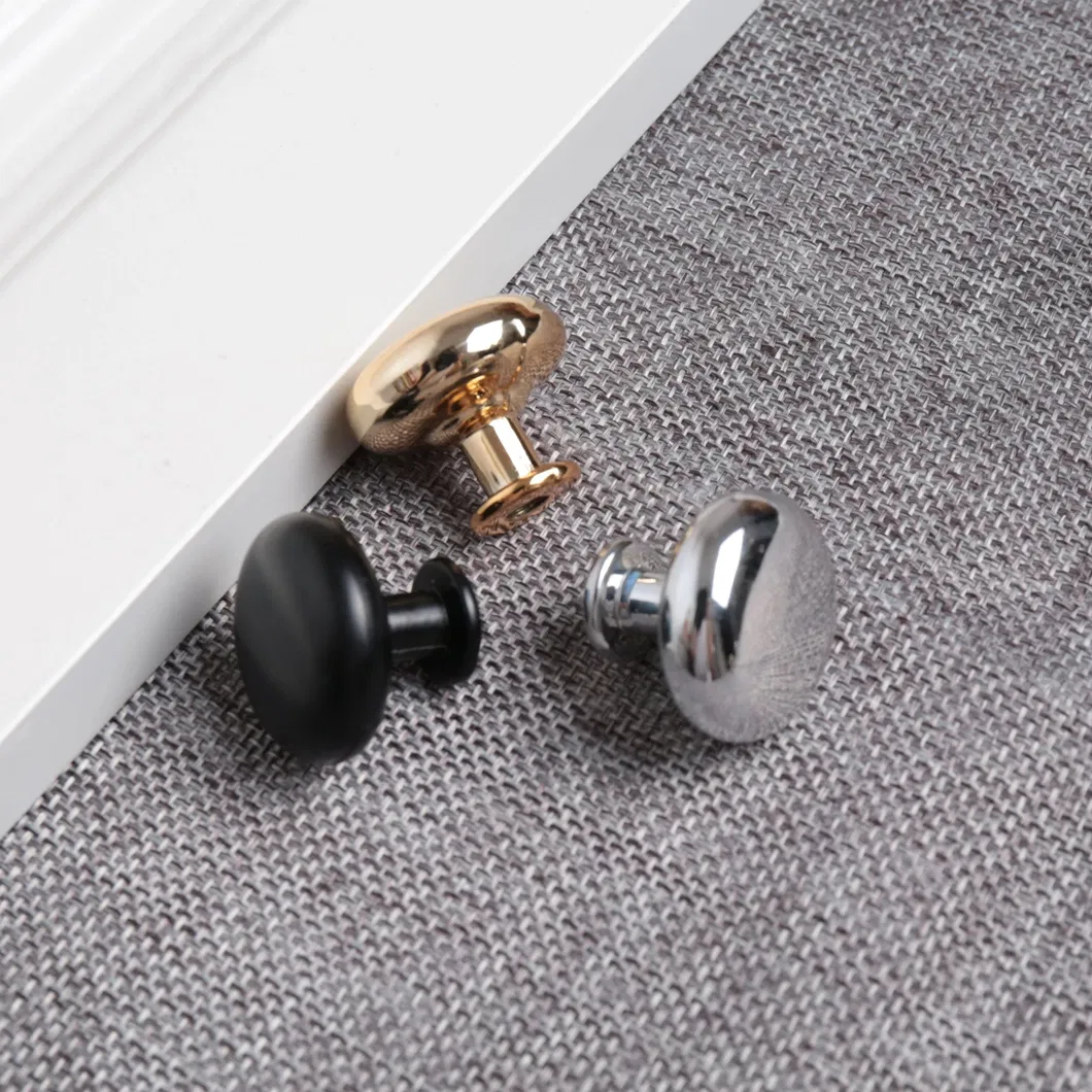 Zinc Alloy Handles Kitchen Furniture Cabinet Round Single Hole Handles Knob