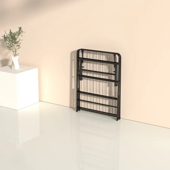 14 Inch Double Foldable Metal Furniture Platform Bed Frame